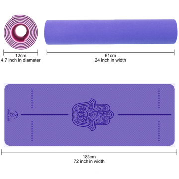 TPE Yoga Mat Color Impresión TPE Yoga Mat con línea de posición TPE Kid Yoga Mat